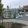 A Sanitation Truck Falls In Brooklyn